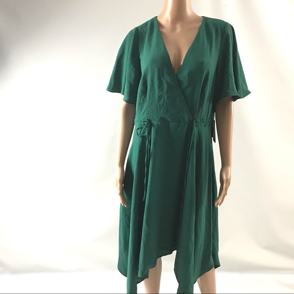 Adrianna Papell Womens Gauzy Cascading Drape Dress